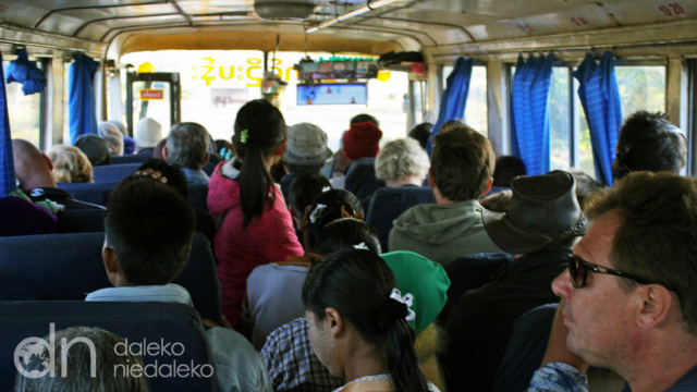 W autobusie z Bagan do Kalaw W autobusie z Bagan do Kalaw